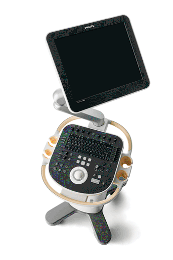 Image: The ClearVue 650 ultrasound system (Photo courtesy of Philips Healthcare).